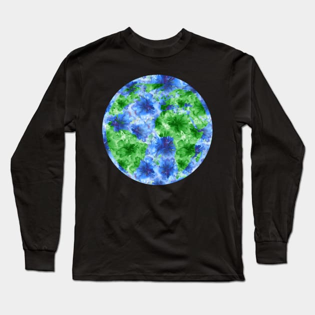 The Earth Laughs In Flowers Cool Gardening Quote Long Sleeve T-Shirt by mangobanana